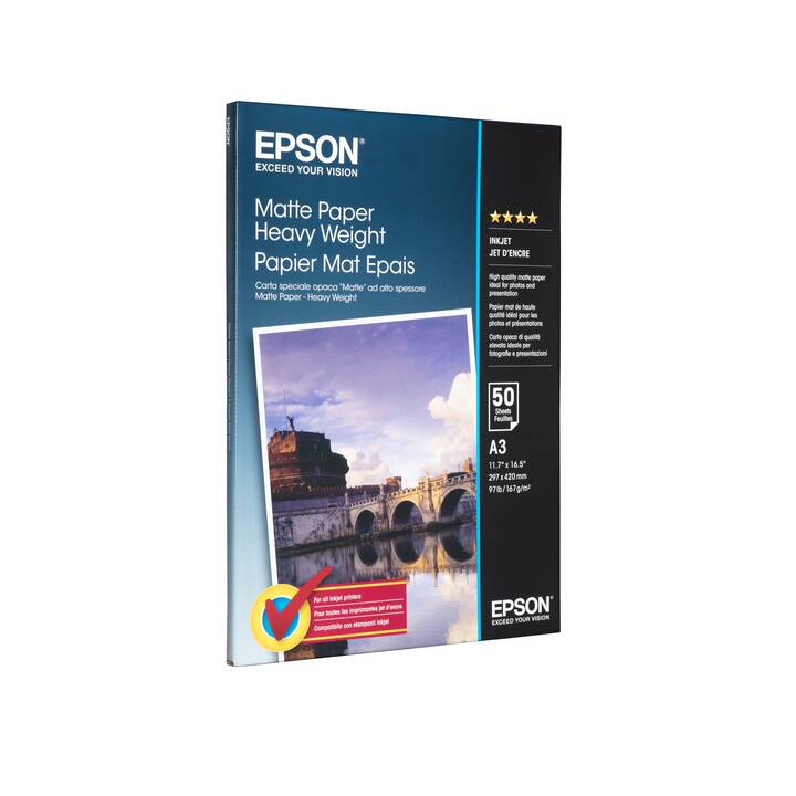 EPSON Heavy Weight Carta fotografica (50 foglio, A3, 167 g/m2)