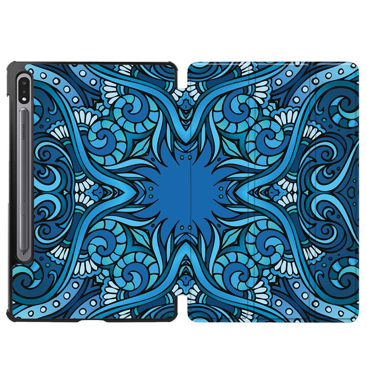 EG flip cover per Samsung Galaxy Tab S7 FE 12,4" (2021) - bandana blu