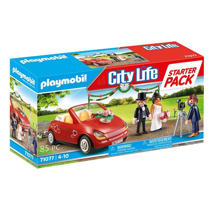 PLAYMOBIL City Life Couple de mariés avec photographe et voiture (71077)