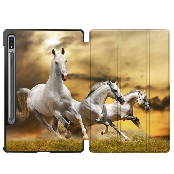 EG coque pour Samsung Galaxy Tab S8 11" (2022) - blanc - cheval