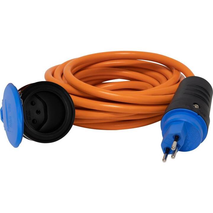 BRENNENSTUHL Rallonge électrique (T13 / T13, 10 m, Bleu, Orange, Black)