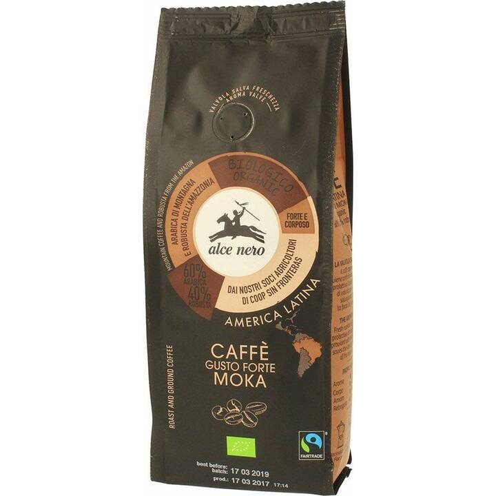 ALCE NERO Gemahlener Kaffee Espresso Cafe Gusto forte Moka (1 Stück)