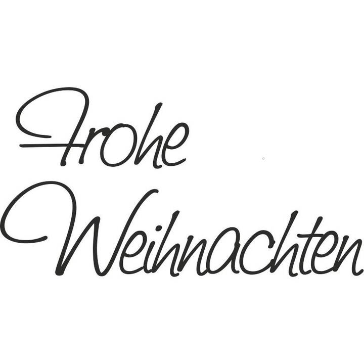 HEYDA Timbro personalizzato Frohe Weihnachten (Marrone chiaro, Tedesco, 1 pezzo)