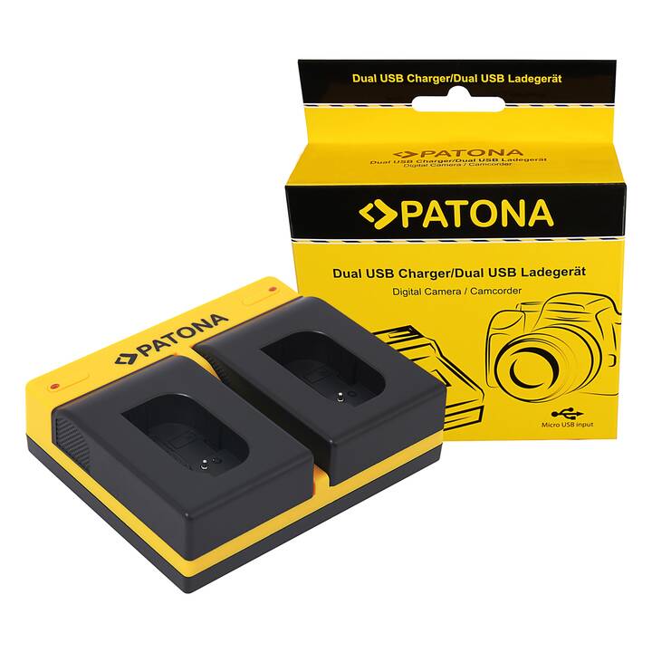 PATONA Panasonic Dual USB Caricabatterie per camere