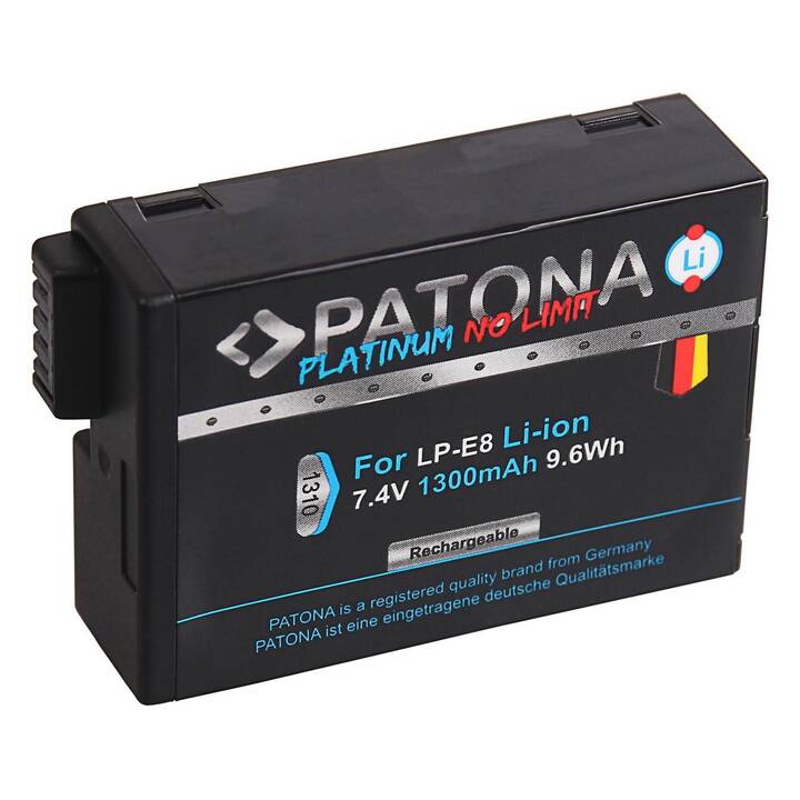 PATONA Canon Platinum LP-E8 Accumulatore per camere (Agli ioni di litio, 1300 mAh)