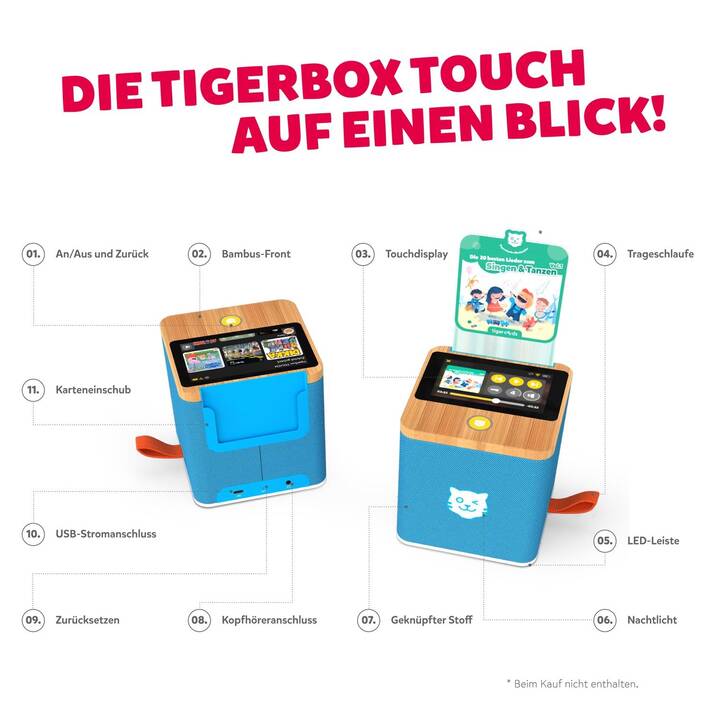 TIGERMEDIA Lecteur audio pour enfants Tigerbox Touch Plus Swiss Edition (DE, Suisse allemand)