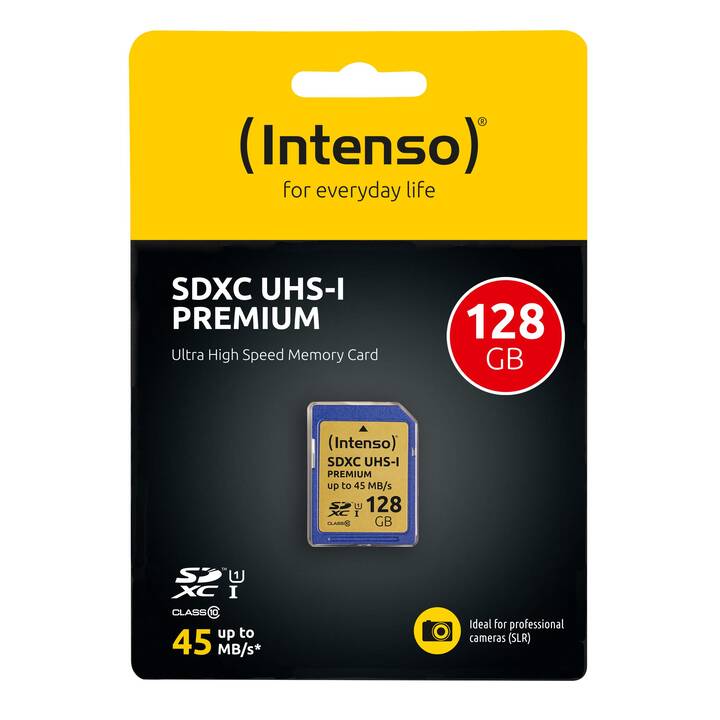 INTENSO SDXC Premium (Class 10, 128 Go, 45 Mo/s)