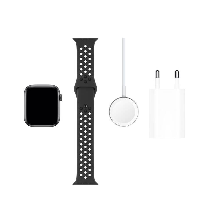 APPLE Watch Nike Series 5 GPS + LTE Space Grey/Anthracite/Black (44 mm,  Alluminio, Silicone) - Interdiscount