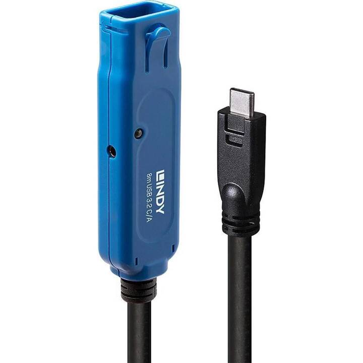 LINDY USB-Kabel (USB 3.0 Typ-C, USB 3.0 Typ-A, 8 m)