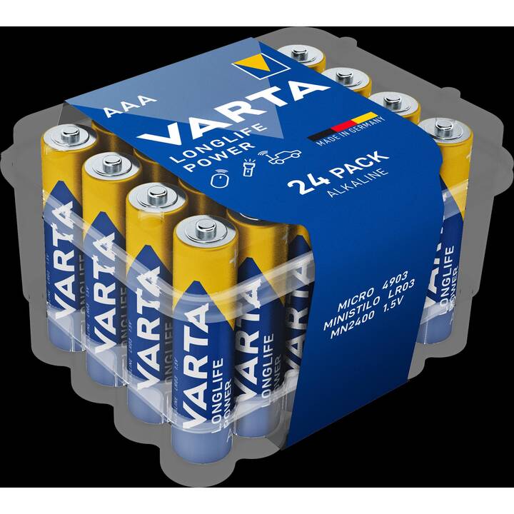 VARTA Batterie (AAA / Micro / LR03, Universell, 24 Stück)