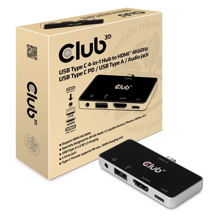 CLUB 3D Dockingstation CSV-1591 (HDMI, USB 3.0 Typ-A, USB 2.0 Typ-A)