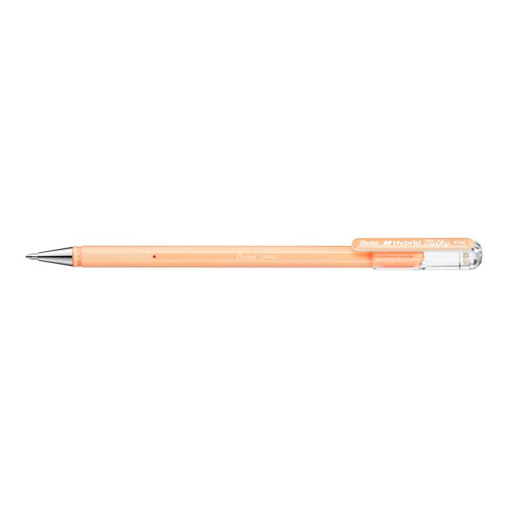 PENTEL Rollerball pen Hybrid Milky (Arancio pastello)