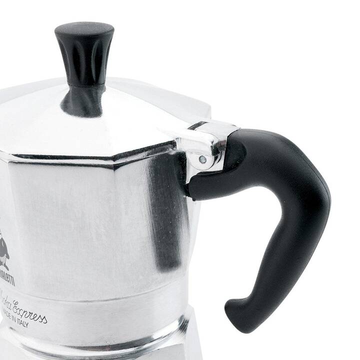 BIALETTI Moka Express (2 Tasses, Argent, Noir, Aluminium)