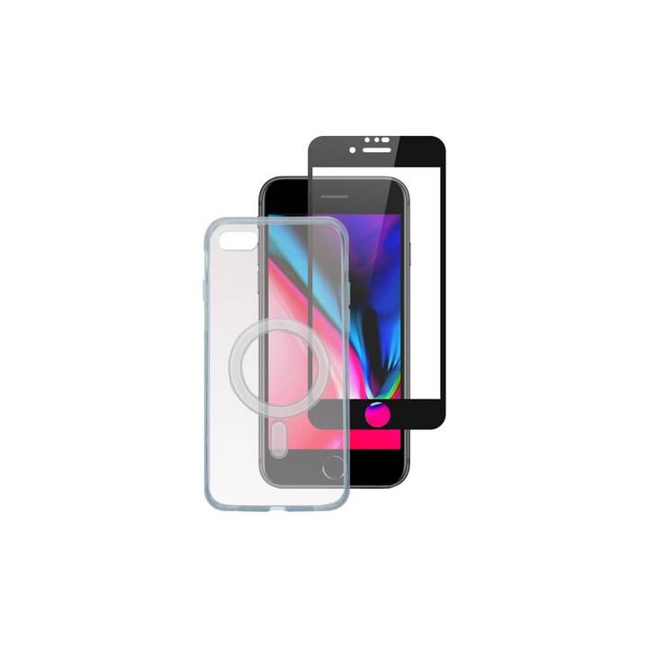 4SMARTS Set X-Pro UltiMag (iPhone 7, iPhone 8, iPhone SE 2020, iPhone SE 2022, Schwarz, Transparent)