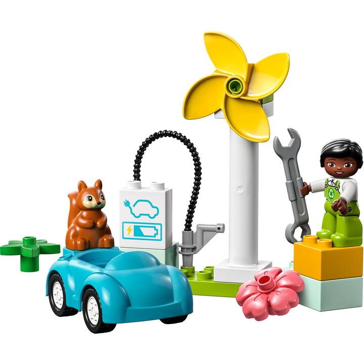 LEGO DUPLO L’Éolienne et la Voiture Électrique (10985)