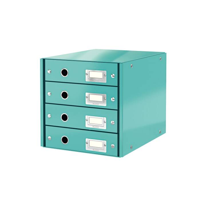 LEITZ Boite à tiroirs de bureau Click & Store (A4, 28.6 cm  x 28.2 cm  x 35.8 cm, Bleu)