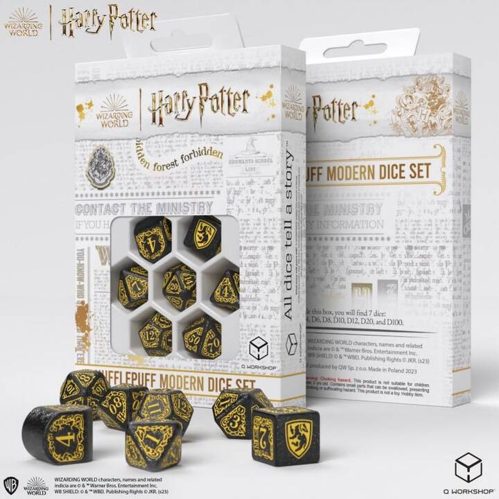 Q WORKSHOP Harry Potter Hufflepuff Modern Würfel-Set (7 Teile)