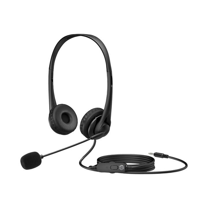 HP Office Headset G2 (On-Ear, Kabel, Schwarz)