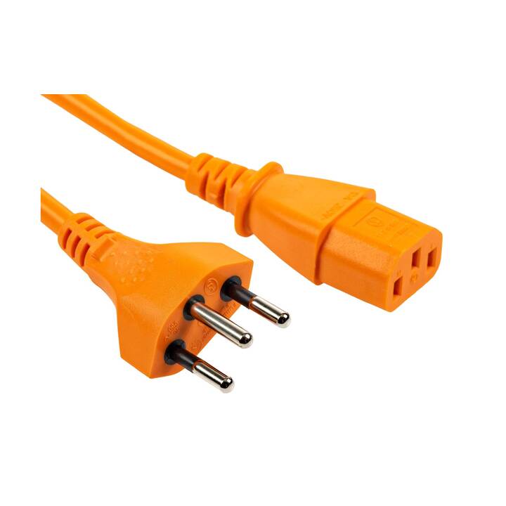 FURBER.POWER Câble secteur (C13 / T12, 10 m, Orange)