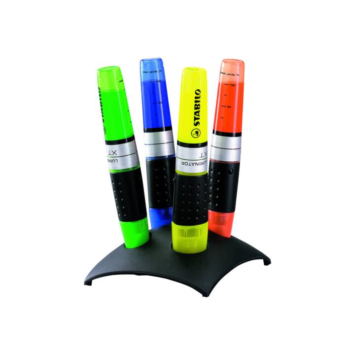 STABILO Surligneur Luminator (Orange, Bleu, Vert, Jaune, 4 pièce)