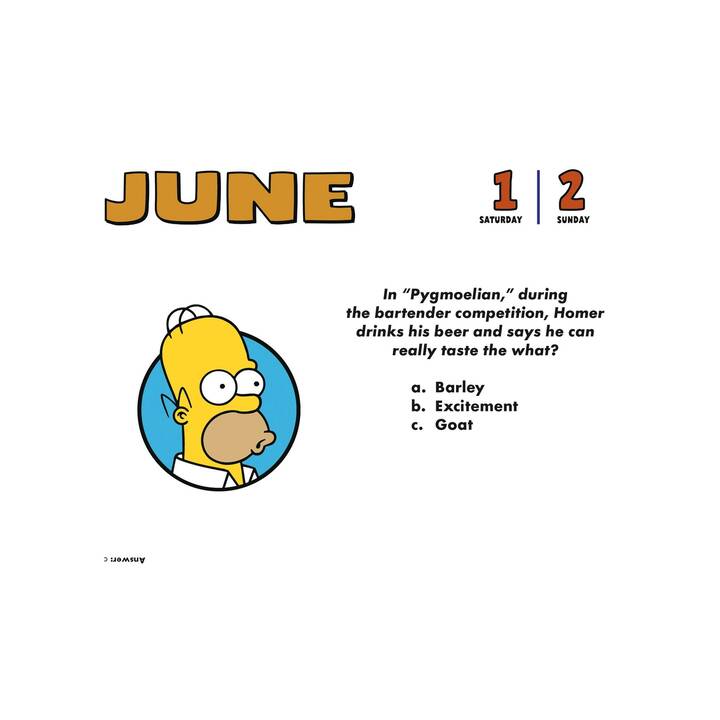 HEYE KALENDER Ephéméride Simpsons 2024