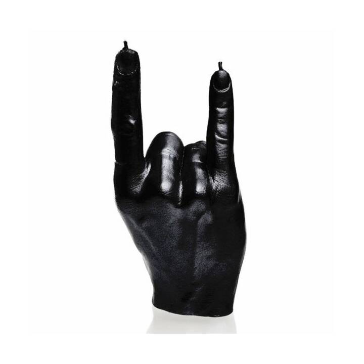 CANDELLANA Bougie à motifs Hand Rock (Noir)