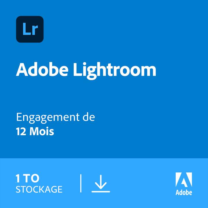 ADOBE Lightroom ESD CH 1TB (Licence, 1 année, Français, Italien, Allemand)