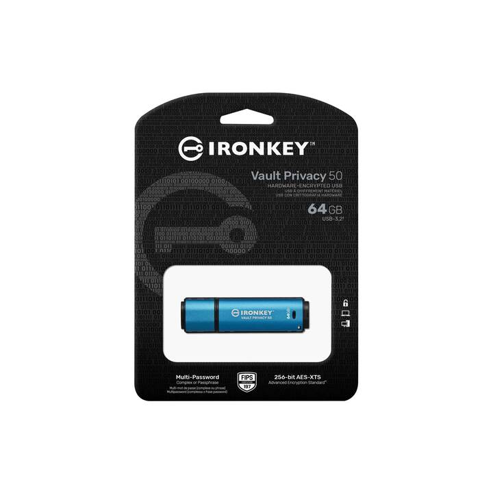 KINGSTON TECHNOLOGY IronKey Vault Privacy 50 (64 GB, USB 3.0 Typ-A)