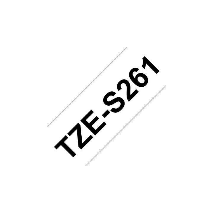 BROTHER TZe-S261 Schriftband (Schwarz / Weiss, 36 mm)
