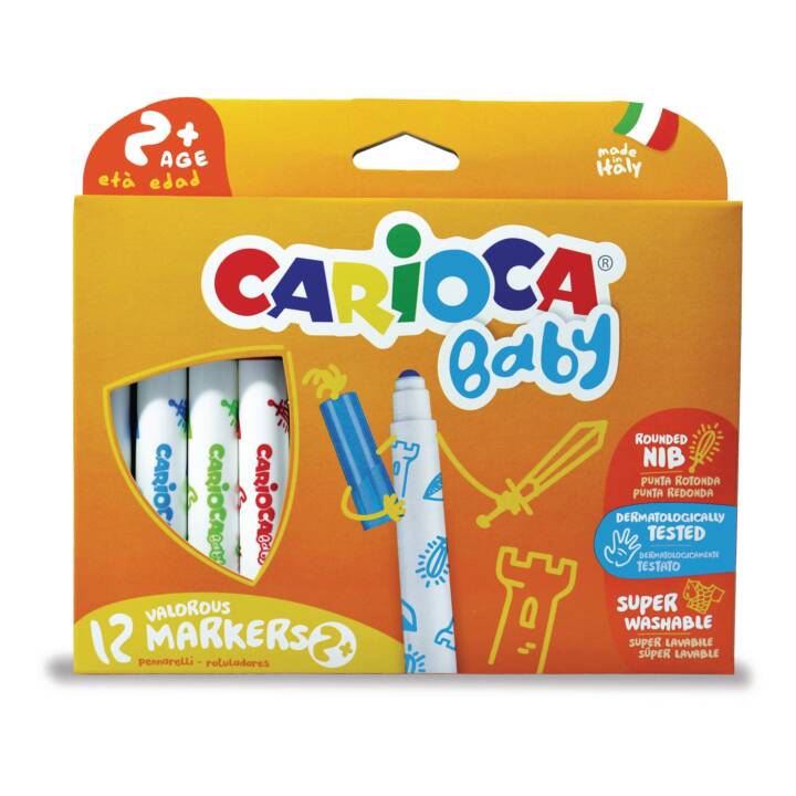 CARIOCA Baby Crayon feutre (Multicolore, 12 pièce)