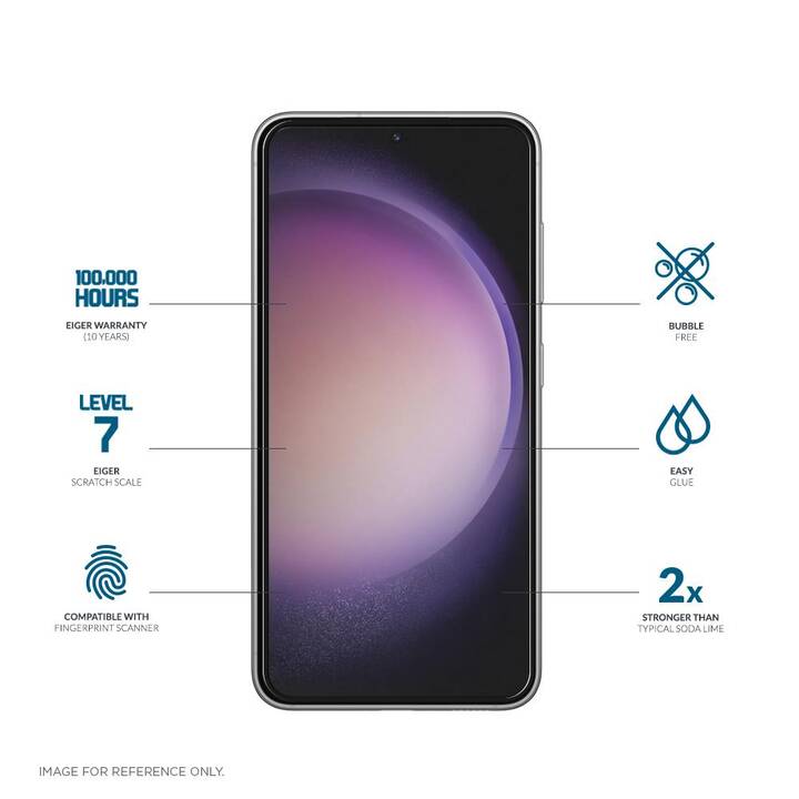 EIGER Displayschutzglas Mountain Glass 3D Edge (Galaxy S23)