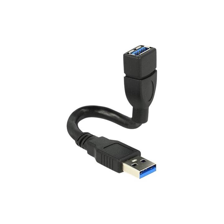 DELOCK ShapeCable Câble USB (USB 3.0 de type A, USB 3.0 de type A, 0.15 m)