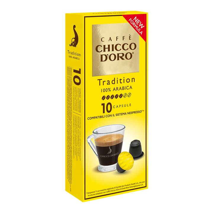 CHICCO D'ORO Capsules de Café Tradition 100% Arabica (10 pièce)