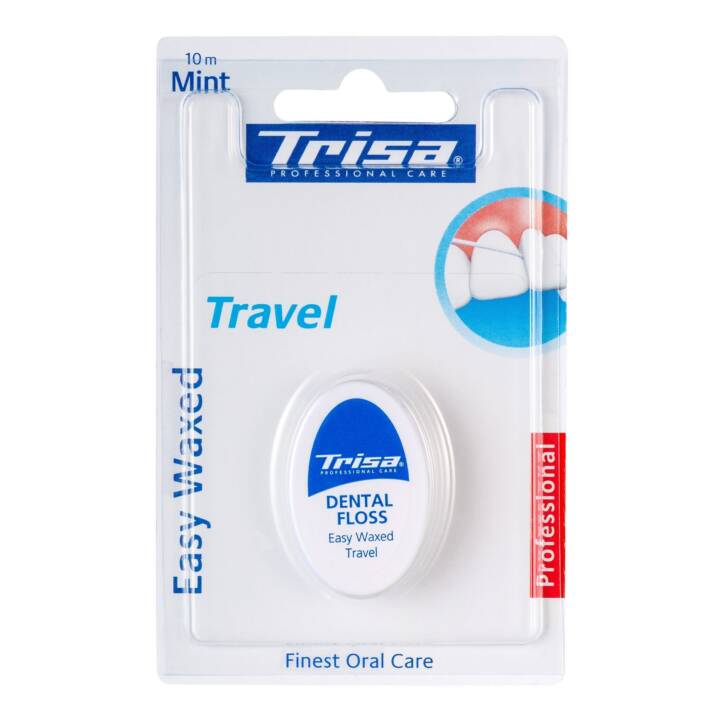 TRISA Easy Waxed Travel Fil dentaire, 10 m