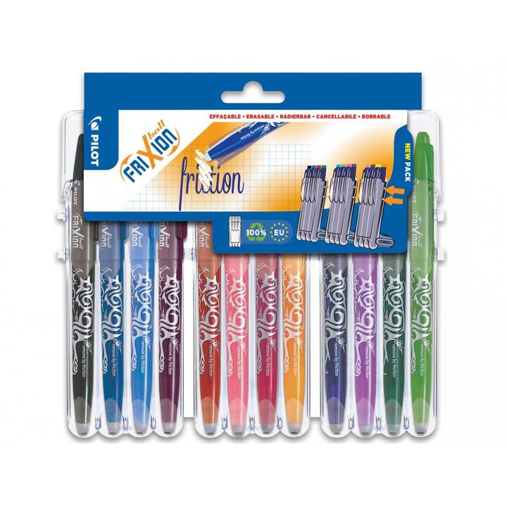 PILOT PEN Kugelschreiber FriXion Set2Go (Blau, Schwarz, Pink, Grün, Violett)