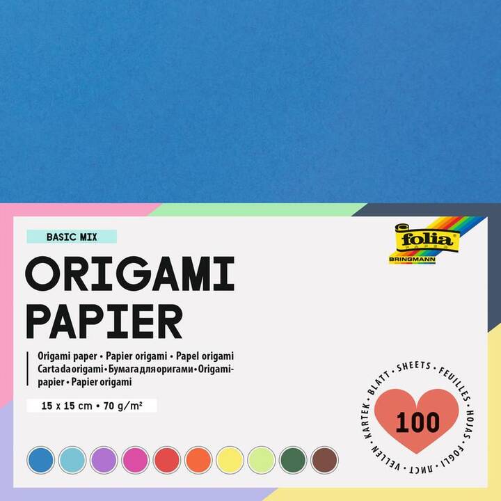FOLIA Spezialpapier Ursus Origami (Mehrfarbig, 100 Stück)