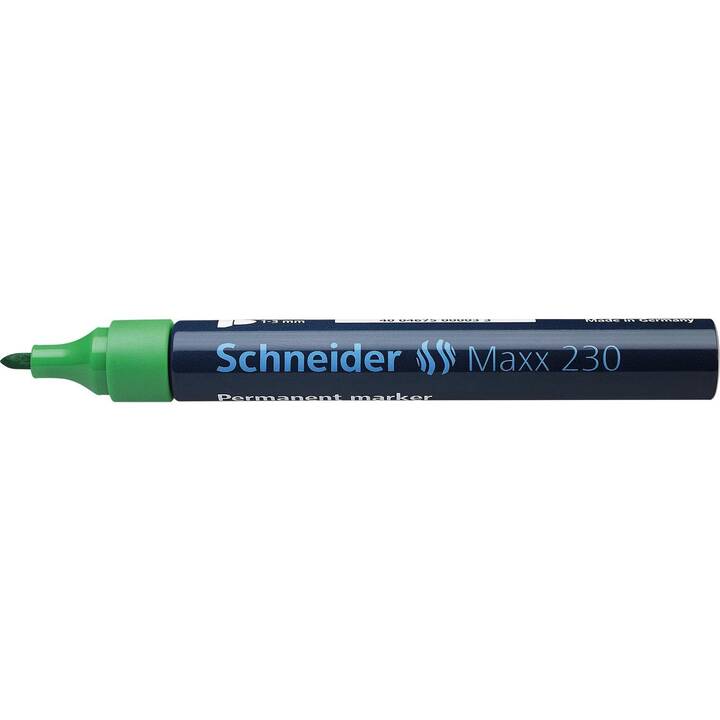 SCHNEIDER Pennarello indelebile Maxx 230 (Verde, 1 pezzo)