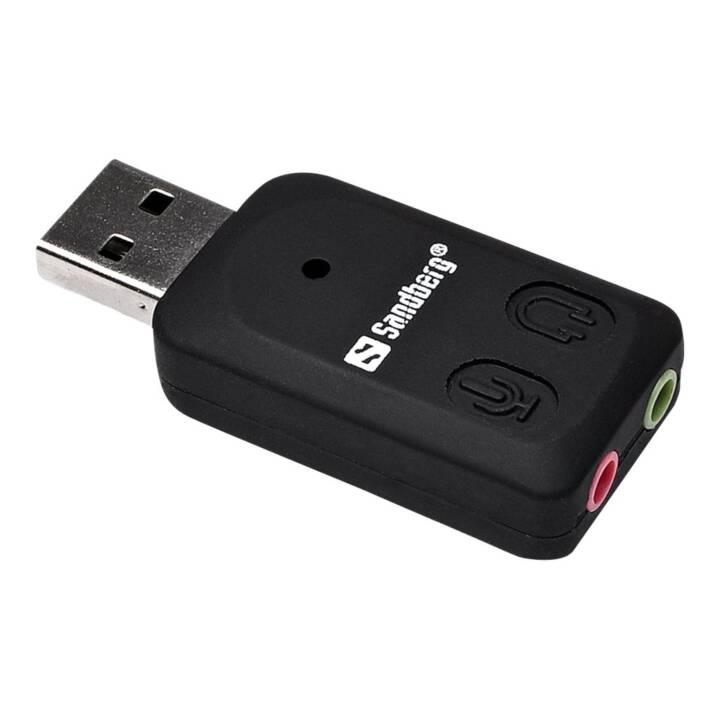 SANDBERG Adapter (USB 2.0, 3.5 mm Klinke)