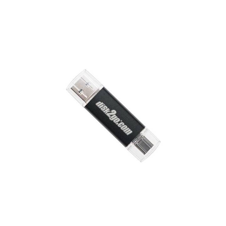 DISK2GO (64 GB, USB 3.1 Typ-C, USB 3.0 Typ-A)