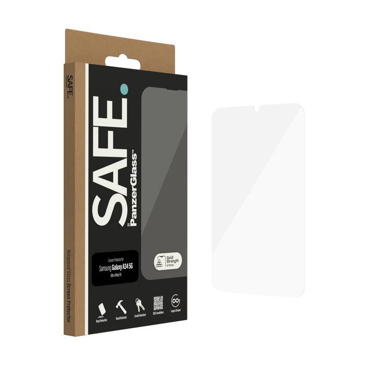 SAFE. Verre de protection d'écran Ultra Wide Fit (Galaxy A34 5G, 1 pièce)