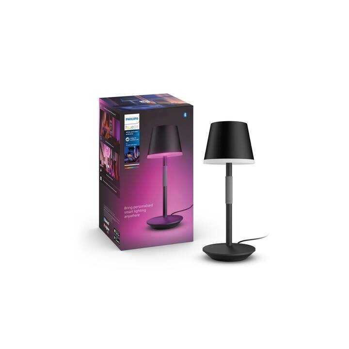 PHILIPS HUE Tischleuchte White & Color Ambiance Go (Schwarz)