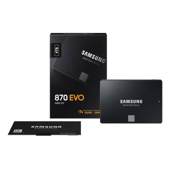 SAMSUNG SSD 870 EVO (SATA-III, 4000 GB, Schwarz) - Interdiscount