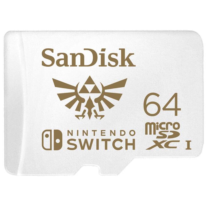 SANDISK MicroSDXC Nintendo Switch U3 (UHS-I Class 3, 64 Go, 100 Mo/s)