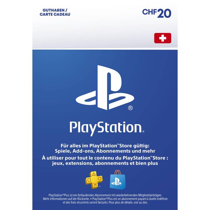 PlayStation Live Card CHF 20 (ESD, DE, FR, IT)
