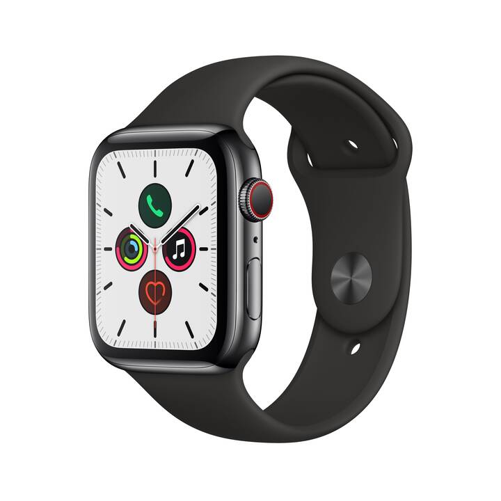 APPLE Watch Series 5 GPS + LTE Space Black/Black (44 mm, Acciaio Inox,  Silicone) - Interdiscount