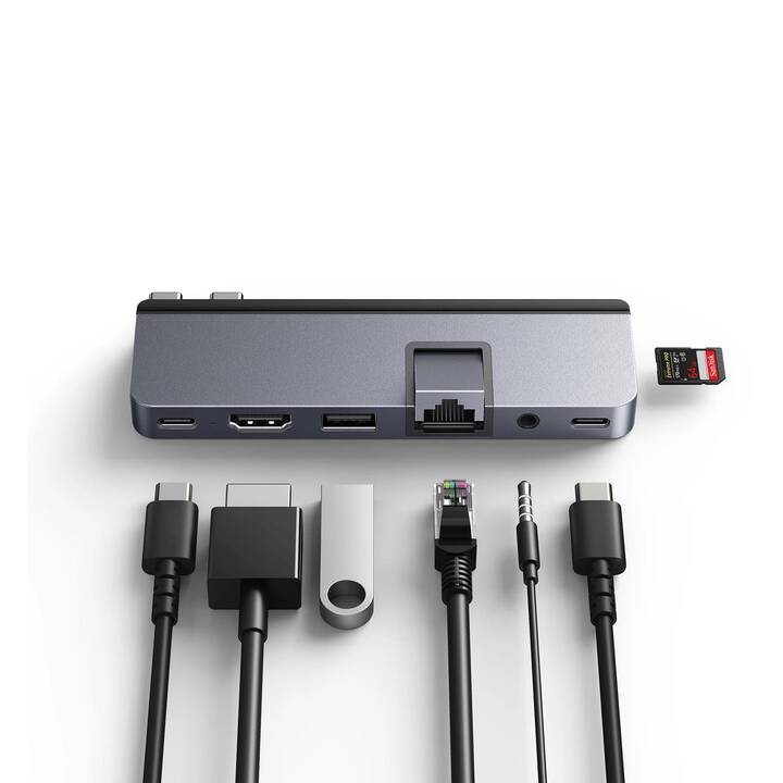 HYPER Dockingstation Pro (HDMI, RJ-45 (LAN), USB 3.1 Typ-C, USB 3.1 Gen 2 Typ-C)