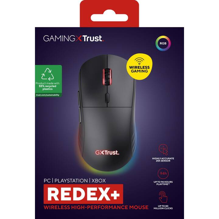 TRUST GXT 927 Redex+ Mouse (Senza fili, Gaming)