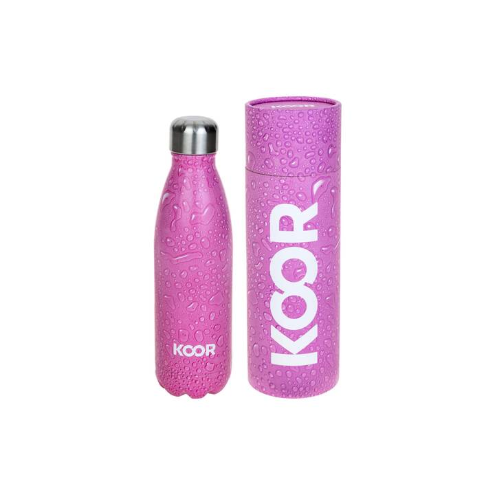 KOOR Gourde isotherme Sparkling Pink (500 ml, Pink)