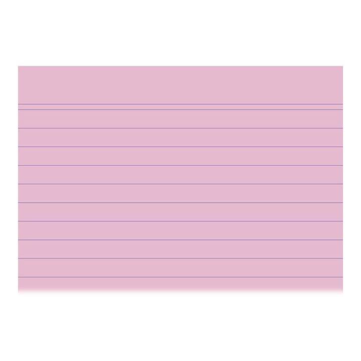 EXACOMPTA Scheda per schedario (A7, Pink, Rigato, 100 pezzo)