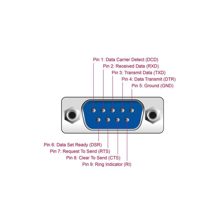 DELOCK Verbindungskabel (USB C, RS-232, 1 m)